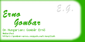 erno gombar business card