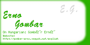 erno gombar business card